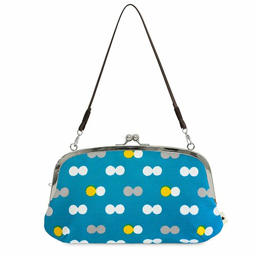 横長親子がま口財布【帆布・にこだま柄】