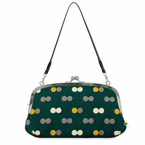 横長親子がま口財布【帆布・にこだま柄】