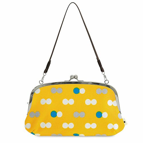 横長親子がま口財布【帆布・にこだま柄】