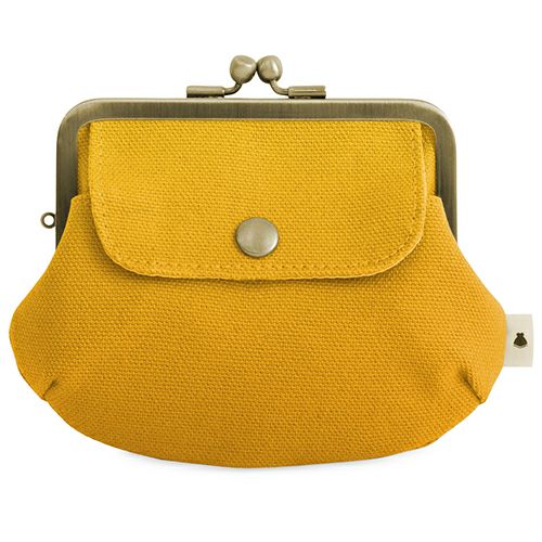 ポケット付き親子がま口財布【帆布・綿布（アソート）】