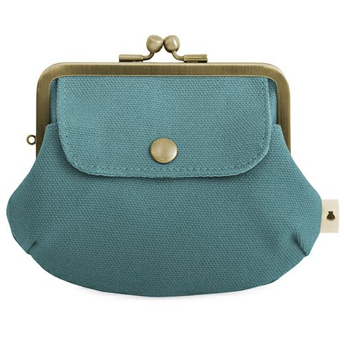 ポケット付き親子がま口財布【帆布・綿布（アソート）】