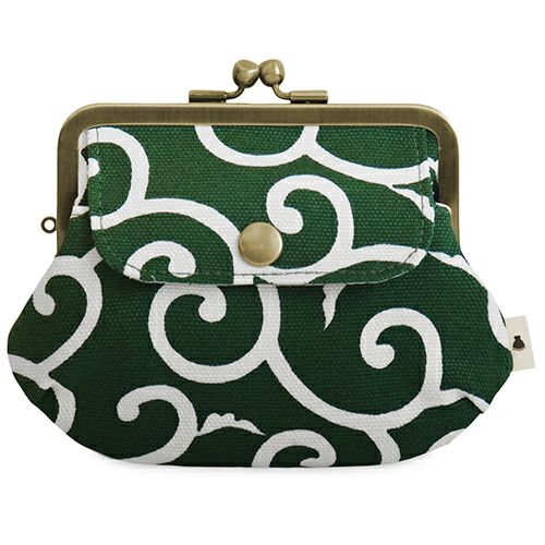 ポケット付き親子がま口財布【帆布・綿布（アソート）】