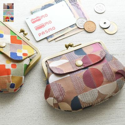AYANOKOJI 【受注生産品】ポケット付き親子がま口財布【帯地】 [M便 1/2]