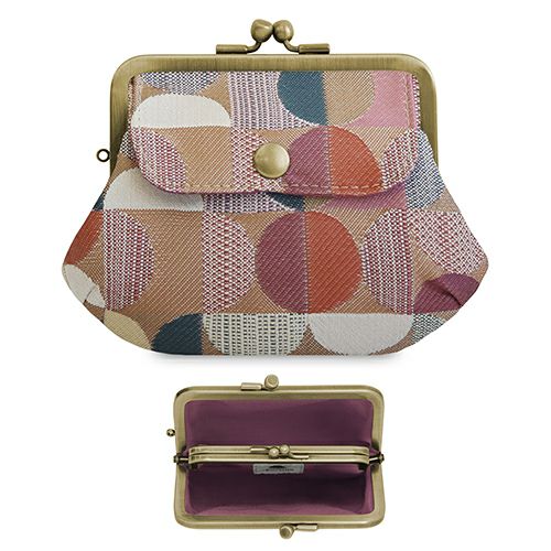 ポケット付き親子がま口財布【帯地】