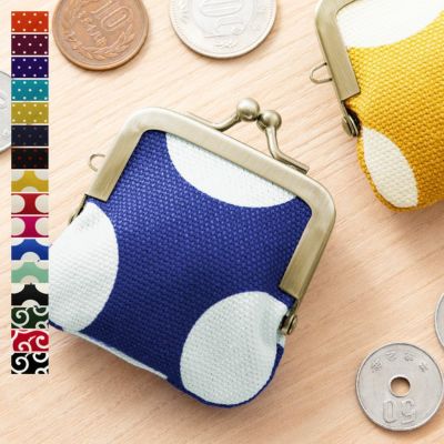 AYANOKOJI 【在庫商品】寸ぱちがま口財布【帆布・唐草/水玉】 [M便 1/10]