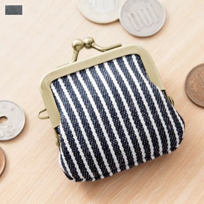AYANOKOJI 【在庫商品】寸ぱちがま口財布【綿布・ヒッコリー】 [M便 1/10]
