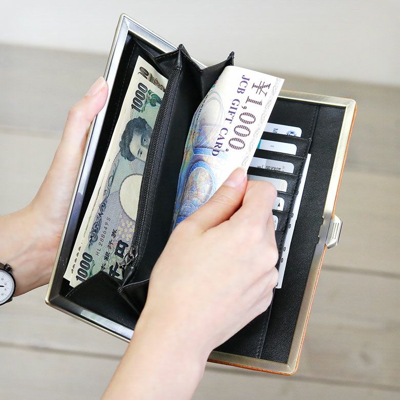 在庫商品】天溝がま口長財布【帆布・無地】 [M便 9/10] | AYANOKOJI