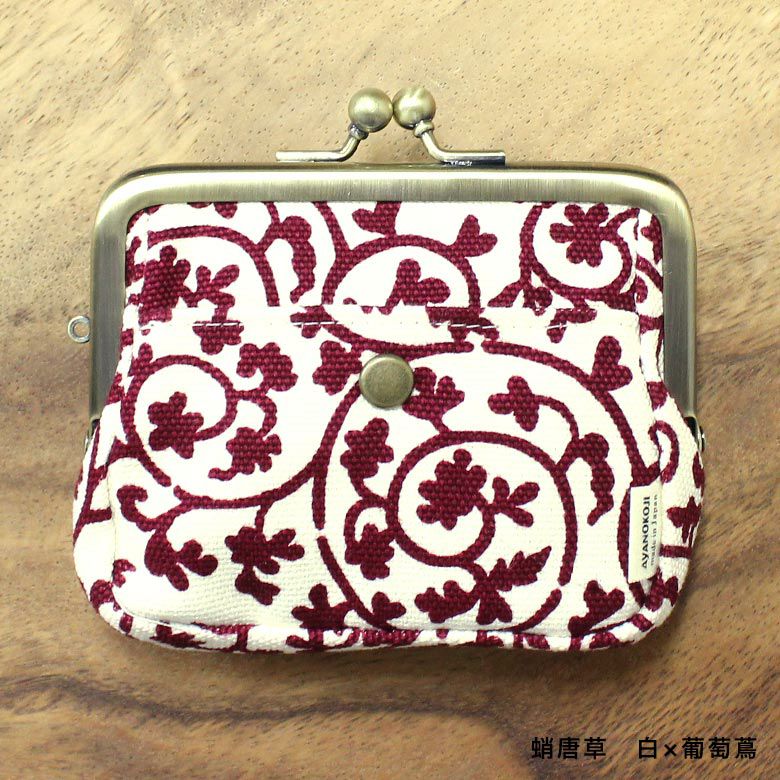 在庫商品】がま口オールインワンケース【帆布・蛸唐草】 [M便 1/4