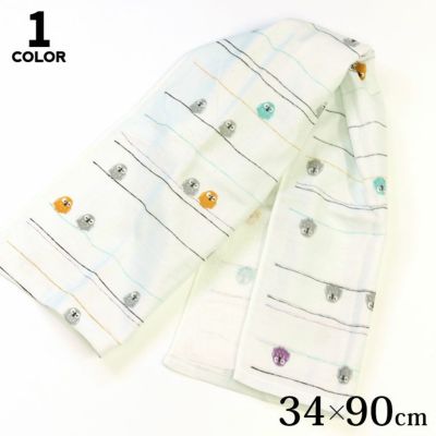 AYANOKOJI 【在庫商品】ガーゼ＆タオルの手ぬぐい【福ふくろう】 [M便 1/2]