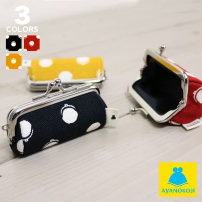 AYANOKOJI 【在庫商品】TAWARA型がま口コインケース【帆布・がまドット柄　大判】 [M便 1/6]