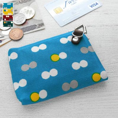 AYANOKOJI 【在庫商品】天溝がま口ウォレット【帆布・にこだま柄】 [M便 1/4]