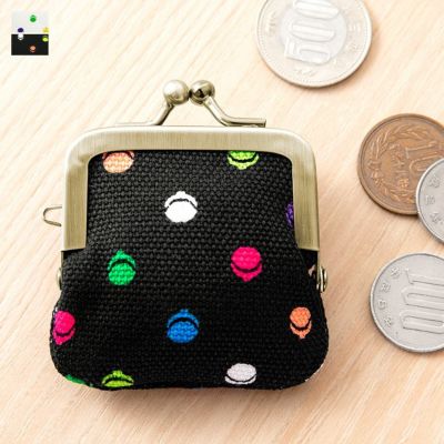 AYANOKOJI 【在庫商品】寸ぱちがま口財布【帆布・がまドット柄】 [M便 1/10]