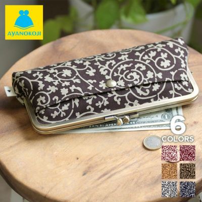 AYANOKOJI 【在庫商品】角丸親子がま口長財布【帆布・蛸唐草】 [M便 9/10]