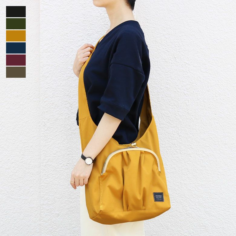 在庫商品】がま口ラフショルダーバッグ【コーデュラ(R)】 | AYANOKOJI 