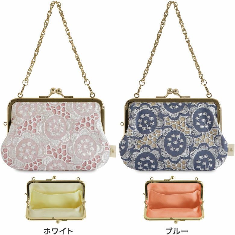 AYANOKOJI 【在庫商品】チェーン付き手提げがま口財布【金襴