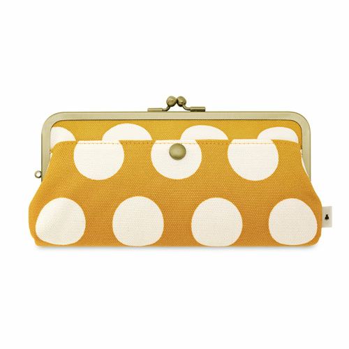 角丸親子がま口長財布【帆布・唐草/水玉】