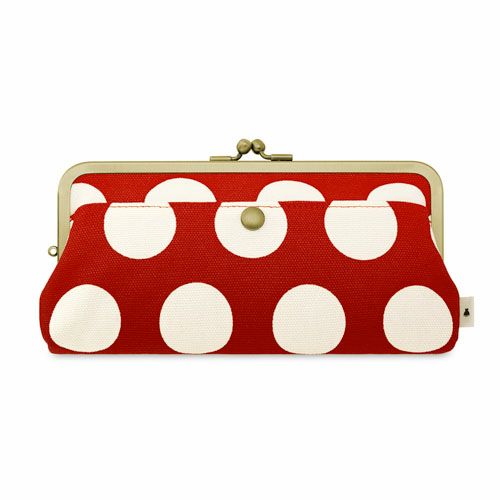 角丸親子がま口長財布【帆布・唐草/水玉】