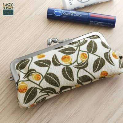 AYANOKOJI 【在庫商品】鏡付きがま口リップケース【帆布・がまの実】 [M便 1/4]