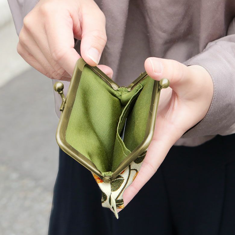 在庫商品】3.5寸がま口コインケース【帆布・がまの実】 [M便 1/4