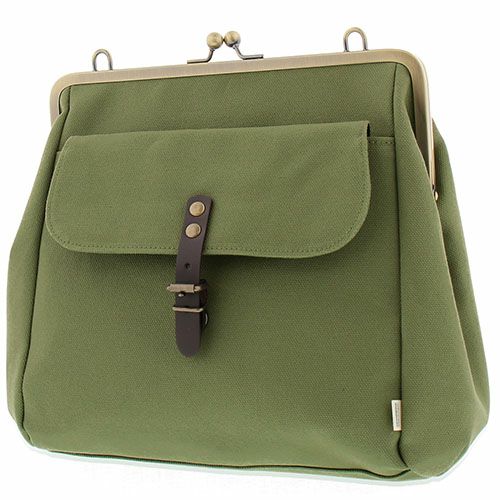 受注生産品】がま口フラップ2WAYリュック【帆布・無地】 | AYANOKOJI 