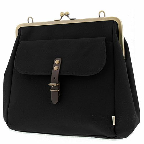 がま口フラップ2WAYリュック【帆布・無地】