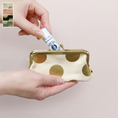 AYANOKOJI 【在庫商品】鏡付きがま口リップケース【HAKUドット】 [M便 1/4]
