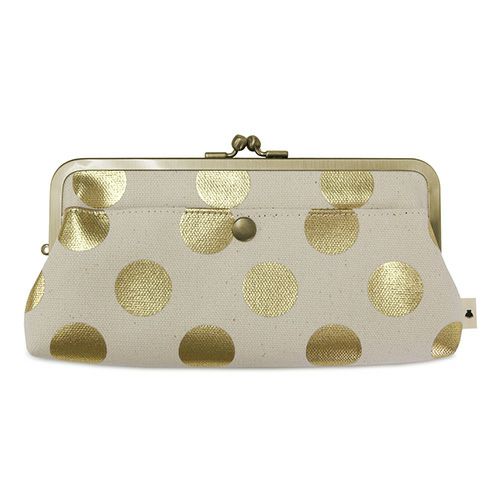 角丸親子がま口長財布【HAKUドット】