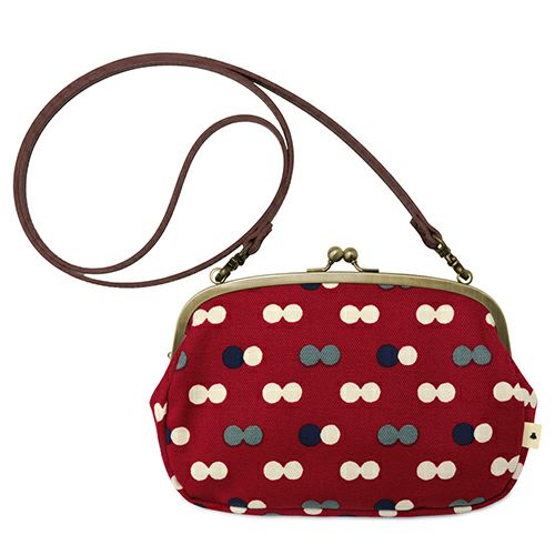 AYANOKOJI 【在庫商品】がま口スマホショルダーバッグ【帆布・に
