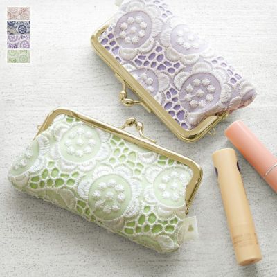 AYANOKOJI 【在庫商品】鏡付きがま口リップケース【ポリッシュレース】 [M便 1/4]