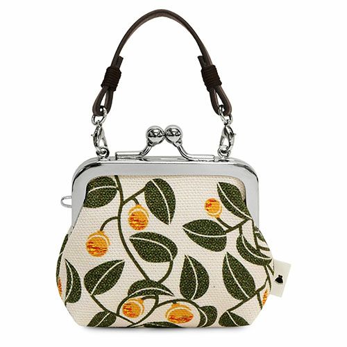 在庫商品】革ヒモ付き手提げがま口財布（小）【帆布・がまの実】 [M便