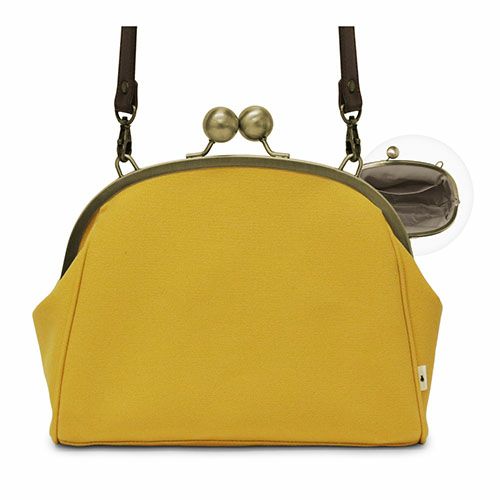 大玉がま口ポシェット【帆布・綿布（アソート）】