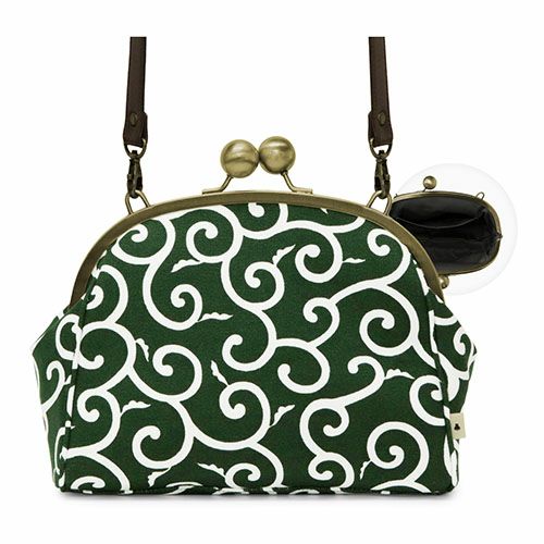 大玉がま口ポシェット【帆布・綿布（アソート）】