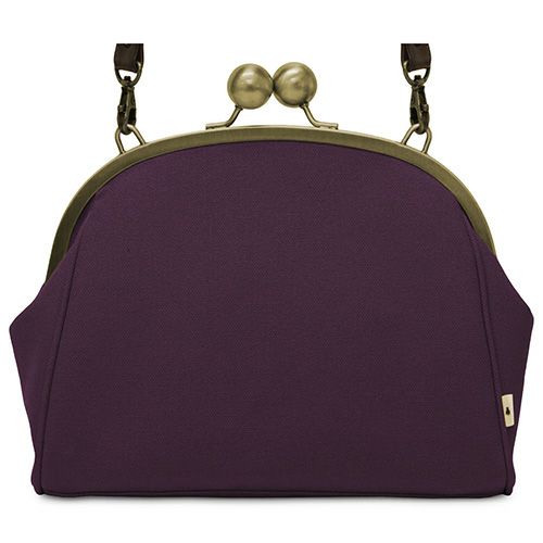 AYANOKOJI 【在庫商品】大玉がま口ポシェット【帆布・無地/唐草