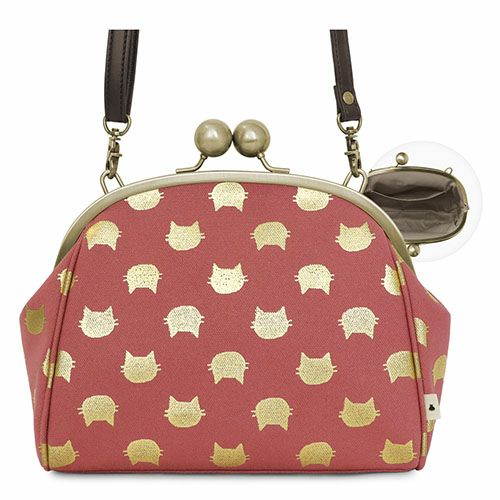 大玉がま口ポシェット【帆布・綿布（アソート）】