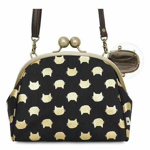 大玉がま口ポシェット【帆布・綿布（アソート）】