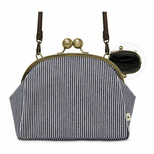 大玉がま口ポシェット【帆布・綿布（アソート）】