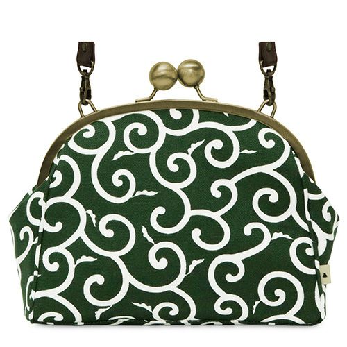 AYANOKOJI 【在庫商品】大玉がま口ポシェット【帆布・無地/唐草