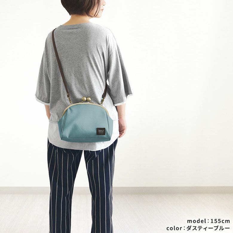 美品　あやの小路　がま口ポシェット型ボディバッグ コーデュラ 在庫商品】がま口お散歩ポシェット【コーデュラ(R)】 [M便 1/2