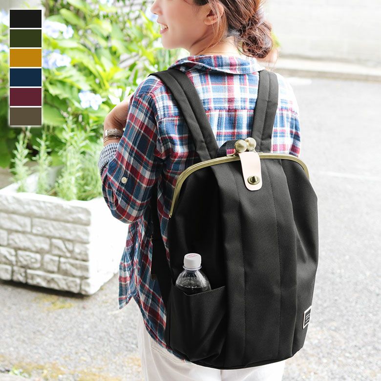 AYANOKOJI 【在庫商品】大玉がま口リュック【コーデュラ（R 