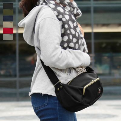 AYANOKOJI Sarei 【在庫商品】がま口ポケット付き斜め掛けショルダーバッグ【Sarei コーデュラ（R）re/cor（TM）（コーデュラレコー）】