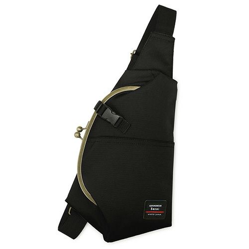 在庫商品】ドロップ型がま口ボディバッグ【Sarei コーデュラ（R