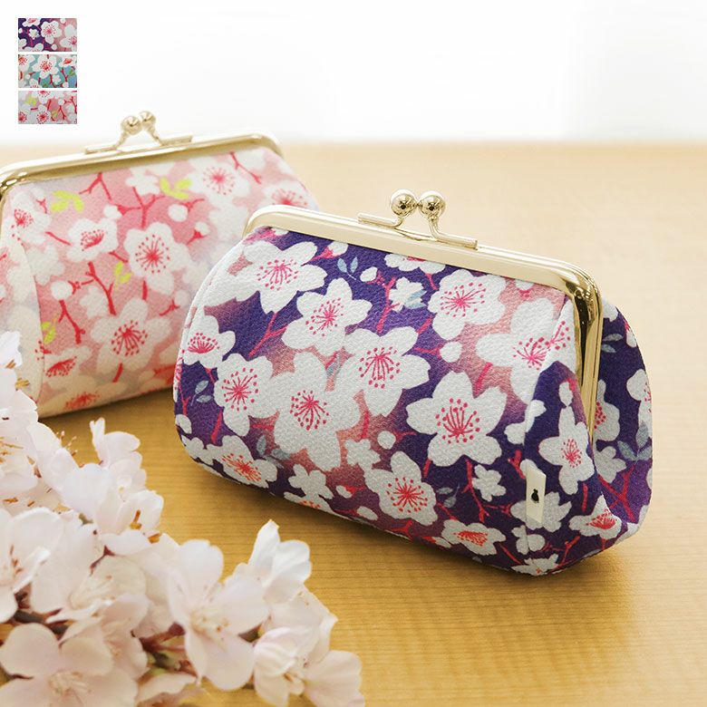 【在庫商品】TAWARA型がま口コスメポーチ(小)【彩さくら】