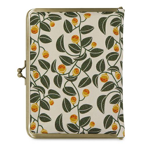 在庫商品】がま口ブックカバー 文庫/A6/360P対応【帆布・がまの実】 [M