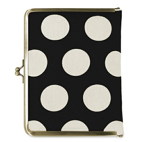 在庫商品】がま口ブックカバー 文庫/A6/360P対応【帆布・唐草/水玉