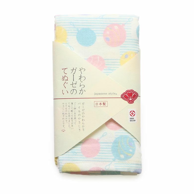 ガーゼ＆タオルの手ぬぐい【水よーよー】パッケージ