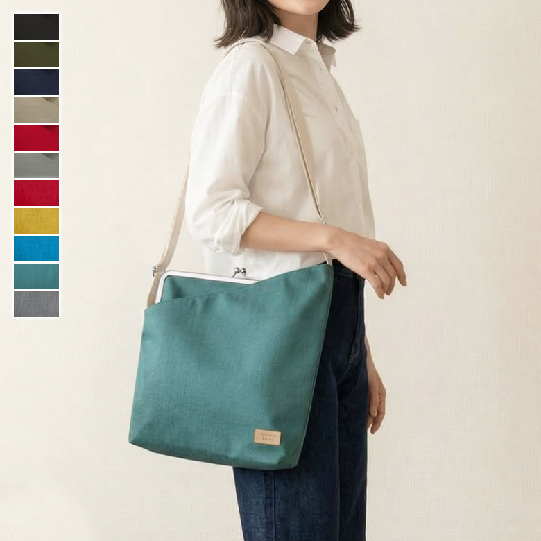 がま口縦型ワンショルダーバッグ【Sarei コーデュラ（R）re/cor（TM）（コーデュラレコー）】メインイメージ