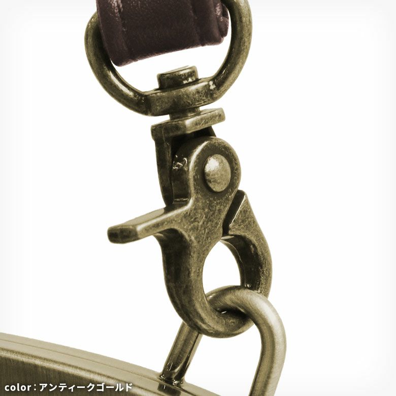 1.5cm幅1本線送り合皮ベルト　アンティークゴールド　ベルト全体