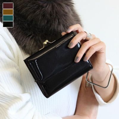 AYANOKOJI 【在庫商品】がま口二つ折りラウンド財布【X_LEATHER ...