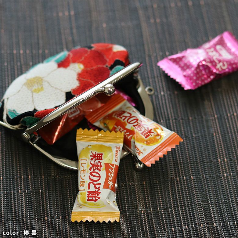 2.6寸がま口財布【ちりめん】使用イメージ　飴