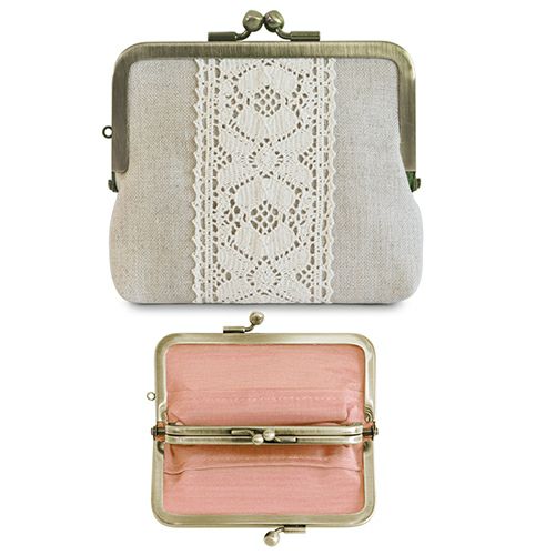平親子がま口財布【リネン】